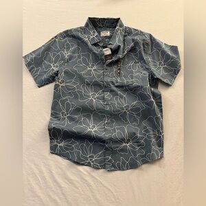 Hurley Men’s Blue Floral Button Down Shirt